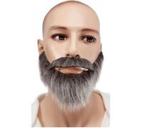 Accessoire Déguisement - PTIT CLOWN - Moustache et Barbe Grise - Autocollant - Synthétique