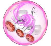 Accessoire D'EntraîNement De Fesse Lisse 3 Tailles Avec Une Base BijouilléE Luxueuse Pour éViter Le Glissement - Q (Orange)