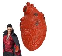 Accessoire d'Halloween en forme de cœur sanglant, décoration réaliste au centre battant, fausse artère en latex doux sur une atmosphère effrayante, idéale pour l'installation d'une maison hantée, les