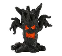 Accessoire d'Halloween en forme de visage d'écorce, arbre effrayant, sculpture réaliste de visage d'arbre effrayant, décoration d'Halloween, décoration de table en résine d'intérieur ou d'extérieur