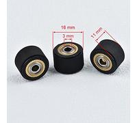 Accessoire d'imprimante- Rouleau de Roue à Rouleau à pincement 3X for mimaki Roland Camm Graphique CE5000 120 Liyu Cutter Plotter Vinyl Cutter Feed Rubber Copper -remplaçable (Color : 3x11x16mm)
