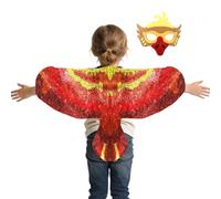 Accessoire d'oiseau de cosplay - Thème animal immersif, équipement à sangles élastiques, masque facial, ensemble d'ailes aviaires, vêtements de théâtre, tenue déguisement pour scène, école, carnaval,