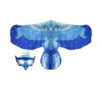 Accessoire d'oiseau de cosplay - Thème animal immersif, équipement à sangles élastiques, masque facial, ensemble d'ailes aviaires, vêtements de théâtre, tenue déguisement pour scène, école, carnaval,