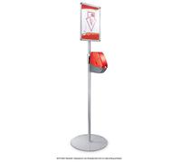 Accessoire du système Meto Turn-O-Matic : tube télescopique robuste FS902 (acier), émail gris métallisé