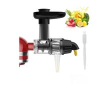 Accessoire for presse-agrumes à mastication Compatible avec le batteur sur socle KitchenAid, accessoire for presse-agrumes lent avec tube en Silicone et brosse de nettoyage