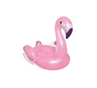 Bouée XXL chevauchable flamant rose Luxe - BESTWAY - 173 x 170 cm - Vinyle résistant - Soupapes de sécurité