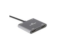 Bluestork Accessoire informatique HUB-DUO-HDMI Gris aluminium G