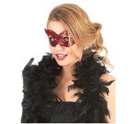 Accessoire - Loup vénitien avec sequins rouge adulte