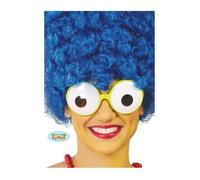 FIESTAS GUIRCA | Lunettes Gros Yeux de Jeux Vidéo - Accessoire pour Costume de Gamer et Cosplay - Idéal pour Fêtes Costumées, Halloween et Carnaval (Unisexe Adulte) - Blanc Noir