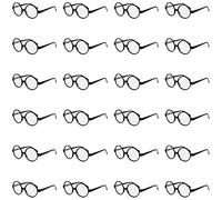 Accessoire Lunettes Rond - Lot de 24 - Lunettes Rondes avec Monture Noire - Accessoire Déguisement Mixte