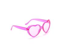 Deguisetoi Lunettes cœur plastique rose adulte Taille Unique – Accessoire déguisement Carnaval