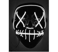 Accessoire - Masque led lumineux blanc adulte
