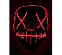 Accessoire - Masque led lumineux rouge adulte