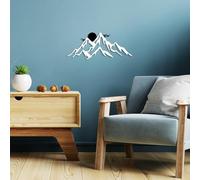 Accessoire mural décoratif élégant en métal, 50 x 21 cm, 100% métal (1,5 mm), design noir et blanc, montage mural facile, parfait pour la décoration de la maison