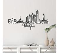 Accessoire mural décoratif élégant en métal noir, 120 x 57 x 1,5 cm, 100% métal, épaisseur 2 mm, parfait pour la décoration moderne de la maison et l'affichage d'art