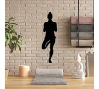 Accessoire mural décoratif élégant en métal noir, 18 x 60 cm, 100% métal, épaisseur 1,5 mm, parfait pour la décoration moderne de la maison et l'art mural unique