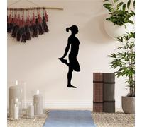 Accessoire mural décoratif élégant en métal noir, 21 x 60 cm | 100% métal, épaisseur 1,5 mm | Parfait pour la décoration moderne de la maison et l'art mural unique