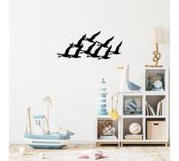 Accessoire mural décoratif élégant en métal noir, 29 x 70 cm, 100% métal, épaisseur 1,5 cm, parfait pour la décoration moderne de la maison et du bureau