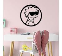Accessoire mural décoratif élégant en métal noir, 33 x 33 cm, 100% métal, épaisseur 1,5 mm, parfait pour la décoration moderne de la maison et l'affichage d'art