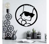 Accessoire mural décoratif élégant en métal noir, 33 x 33 cm, 100% métal, épaisseur 1,5 mm, parfait pour la décoration moderne de la maison et l'affichage d'art