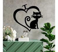 Accessoire mural décoratif élégant en métal noir, 50 x 54 cm | 100% métal, épaisseur 1,5 mm | Parfait pour la décoration moderne de la maison et l'art mural unique