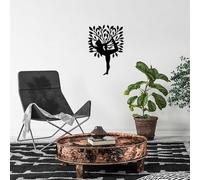 Accessoire mural décoratif élégant en métal noir, 50 x 70 cm, 100% métal, épaisseur 1,5 mm, parfait pour la décoration de la maison et les espaces modernes