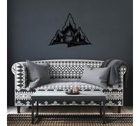 Accessoire mural décoratif élégant en métal noir, 52 x 70 cm, 100% métal (1,5 mm d'épaisseur), parfait pour la décoration moderne de la maison et l'art mural unique