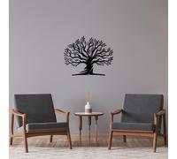 Accessoire mural décoratif élégant en métal noir, 54 x 67 cm | 100% métal, épaisseur 1,5 cm | Parfait pour la décoration moderne de la maison et l'art mural unique