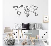 Accessoire mural décoratif élégant en métal noir, 56 x 120 cm | 100% métal, épaisseur 1,5 cm | Parfait pour la décoration moderne de la maison et des espaces de bureau