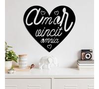 Accessoire mural décoratif élégant en métal noir, 56 x 50 cm | 100% métal, épaisseur 1,5 mm | Parfait pour la décoration moderne de la maison et l'art mural unique