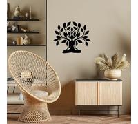 Accessoire mural décoratif élégant en métal noir, 60 x 70 cm | 100% métal, épaisseur 1,5 mm | Parfait pour la décoration moderne de la maison et l'art mural unique