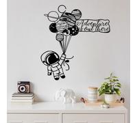 Accessoire mural décoratif élégant en métal noir, 64 x 70 cm | 100% métal, 1,5 mm d'épaisseur | Léger et facile à accrocher | Parfait pour la décoration intérieure moderne