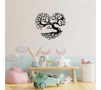 Accessoire mural décoratif élégant en métal noir, 64 x 70 cm | 100% métal, épaisseur 1,5 cm | Parfait pour la décoration moderne de la maison et l'art mural unique