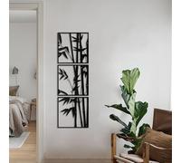 Accessoire mural décoratif en métal noir élégant, 45 x 45 cm, 100% acier (1,2 mm d'épaisseur), durable et élégant pour la décoration de la maison ou du bureau