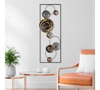 Accessoire mural décoratif en métal peint à la main, 32 x 90 x 4 cm, 100% métal, variations de couleurs uniques, parfait pour la décoration de la maison et l'affichage d'art