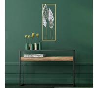 Accessoire mural décoratif en métal peint à la main, 32 x 90 x 5 cm, 100% métal, variations de couleurs uniques | Parfait pour la décoration de la maison et les amateurs d'art