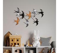 Accessoire mural décoratif en métal peint à la main, 69 x 41 x 7 cm, 100% métal (1,5 mm), pièce d'art unique pour la décoration de la maison, élégante et polyvalente
