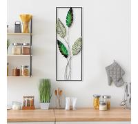 Accessoire mural décoratif fait à la main en métal, 32 x 90 cm, 100% métal (1,5 mm), design unique peint à la main, parfait pour la décoration de la maison et la touche personnelle