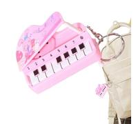 Accessoire musical miniature, porte-clés portable avec piano mélodique | Bijoux musicaux créatifs, un petit pendentif réaliste en toucher et noir accroché à un sac ou Lla, rose, Consulte la