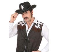 Accessoire - PARTY PLAY - Chapeau Sherif noir adulte