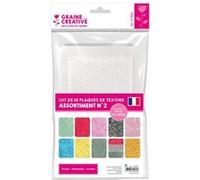 Accessoire Pâte Polymère - 10 plaques de texture n°2 incolore G