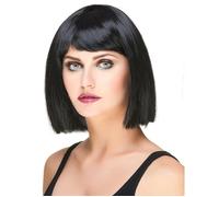DEGUISE TOI - Perruque carré noire à frange femme - Perruque - Taille Unique - Noir - Accessoires pour déguisement - Synthétique - - Carnaval