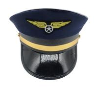 Accessoire pilote chapeau officier capitaine jeu de rôle costume uniforme | Chapeau de capitaine de compagnie aérienne pour adulte Marine Aviation Voile Anniversaire Cosplay Fête Halloween