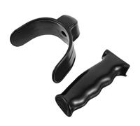 Accessoire Plastique pour Béquille D’avant-bras, Poignée Noire | Cuff Semi-circulaire Ouvert, Montage Modulaire Rapide, pour Béquilles en Aluminium et Usage Quotidien