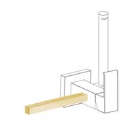 Accessoire porte-serviettes pour robinet avec douche Or Mat 24K - TRES 03412402OM