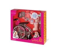 Accessoire poupée - Our Generation - Fauteuil roulant - Ensemble de soin - 7 pièces - Rose