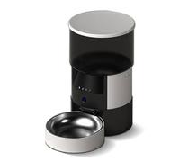 Accessoire pour Animaux Alimentateur Automatique pour Animaux de Compagnie 2 Paquets 3l Seau de Stockage Alimentaire enregistrable Noir interactif Gamelle Automatique(Video Version)