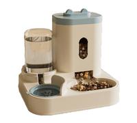Accessoire pour Animaux Distributeur intégré Alimentaire et d'eau Alimentaire entièrement Automatique Distributeur d'eau de 1 L et Seau de Stockage Alimentaire de 2,3 L Gamelle Automatique(Blauw)
