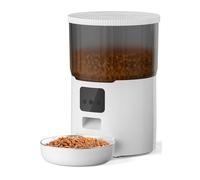 Accessoire pour Animaux Pet Smart Feeder 4L Distributeur d'aliments pour Animaux de Compagnie Machine d'alimentation quantitative chronométrée pour Chats Chiens Gamelle Automatique(Wit,WiFi Type)