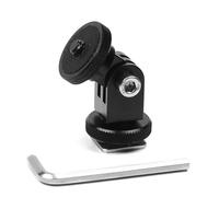 Accessoire pour appareil photo GoPro : adaptateur de griffe porte-accessoires rotatif à 360 en alliage d'aluminium avec filetage 1/4".
